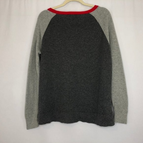 J Crew Gray & Red Knit Sweater Men's Size Medium. - Picture 2 of 8